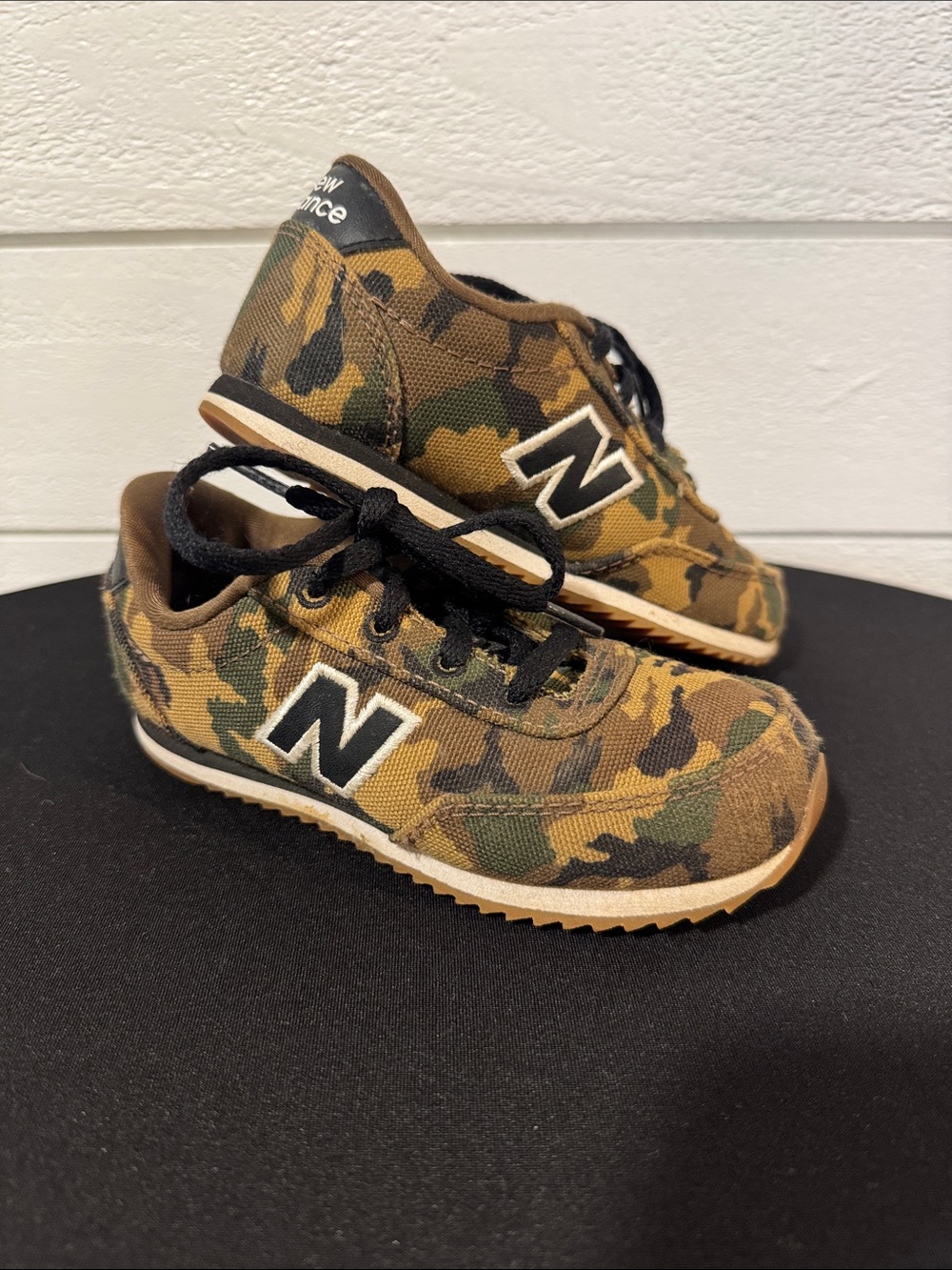 New Balance Kids Camouflage Runner - Brown & Green-10c